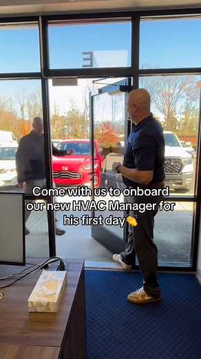 Come with us to onboard our new HVAC manager, Mike for his first day!👏🔥 #onboard #newhire #firstday #hvac #employees #manager #employeeappreciation | Crown Mechanical