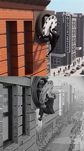 How Harold Lloyd did this crazy stunt in 1923