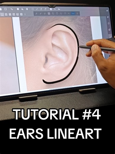 Ears Lineart Tutorial Using Medibang Paint