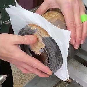 The most satisfying woodturning transformation you'll see today #woodworking #lathe #diy