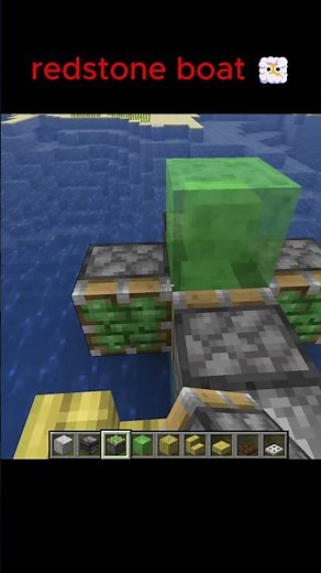 Redstone boat in Minecraft #minecraft #tutorial #gaming