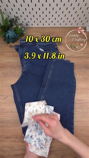 Beginner-Friendly Upcycled Denim and Floral Patchwork Pouch