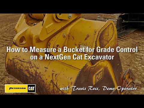 How to Measure a Bucket for Grade Control on a Cat Next Gen Excavator
