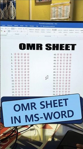 😮omr sheet in ms word #shorts #msword #word #wordtricks