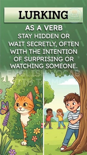 Daily English Word — Lurking 📘 | Improve Your Vocabulary #englishvocabulary #englishlearning
