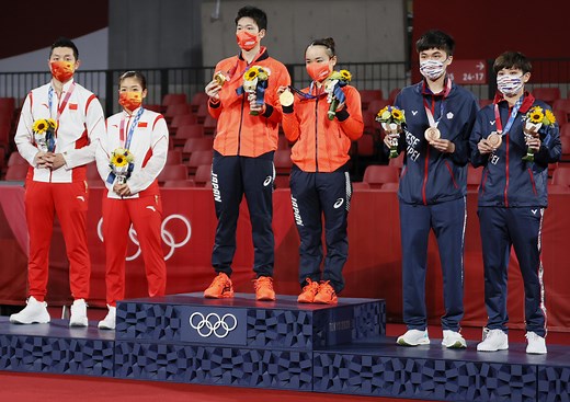 大逆転に中国撃破 歴史的快挙 水谷・伊藤が混合ダブルスで日本史上初の金メダル（五輪卓球／結果まとめ）｜テレ東卓球NEWS：テレ東
