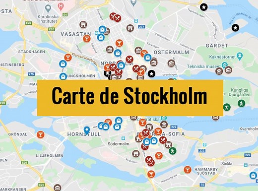 Carte de Stockholm (Suède) : Plan détaillé gratuit et en français à télécharger - Vanupied