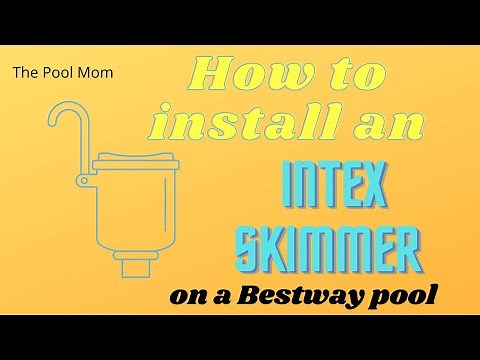 How to install an Intex skimmer on a Bestway pool.