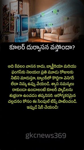కూలర్ దుర్వాసనను వదిలించుకోండిలా.. ఆరోగ్యానికి ప్రమాదం కాకుండా జాగ్రత్త!