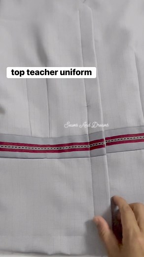 A little sneak peek of the Wednesday top teacher uniform I made — clean lines and comfy style for teachers #sewing #wednesday #teacher #uniform #sewingproject #DepEd | Seams and Dreams