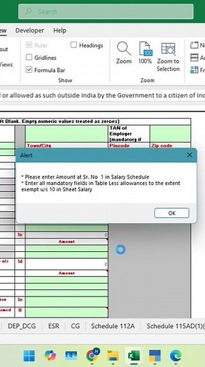 ITR-3 Utility|2025-26 Salary Schedule Error Please enter Amount at Sr.No1 in Salary Schedule| Solve