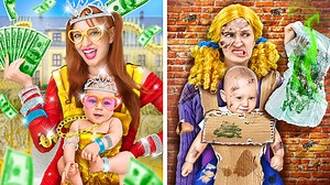 143K views · 2.5K reactions | Rich mommy vs broke mommy || funny pregnancy struggles and cool parenting hacks by 123go! Challenge | 123 GO Challenge | Facebook