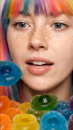 Rainbow Jelly Rock Candy ASMR 🍬 Wait for the gummy filling inside! 😭