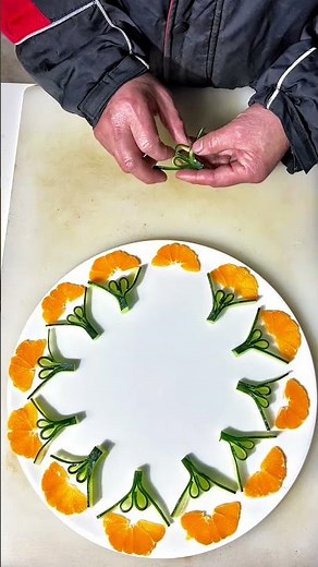 Simple plate decoration tutorial #Fruit and vegetable modeling #Plate arrangement skills
