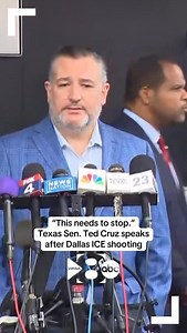 Texas Sen. Ted Cruz spoke out about political violence after the Dallas ICE facility shooting Wednesday. #texas #tedcruz #dallas #ice | WFAA