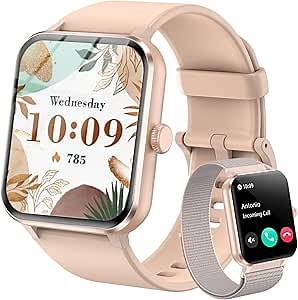 IOWODO Smart Watch Fitness Tracker 1.69'' HD Touch Screen with Heart Rate Monitor & Sleep Tracking,5ATM Waterproof Smartwatch for Men Women Compatible with iPhone Android