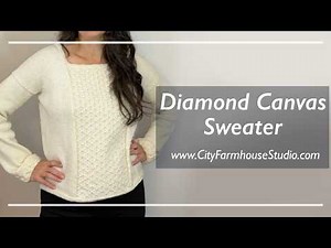 Brioche Stitch Sweater Pattern: Hand Knit The Diamond Canvas Pullover!