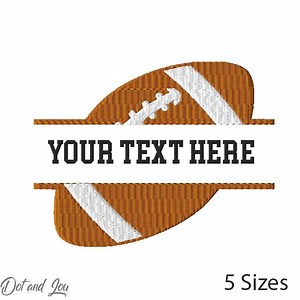 Football Split Monogram Frame Machine Embroidery Design in 5 Sizes - Etsy