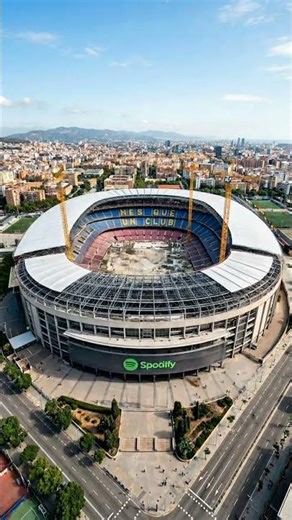 Building FC Barcelona’s Camp Nou From Scratch… This Is Insane 🇪🇸⚽️ #fcbarcelona