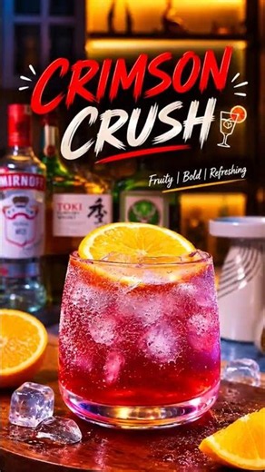 Crimson Crush ❤️🍸 | Grape & Cranberry Vodka Cocktail #Shorts #cocktail #drink #asmr