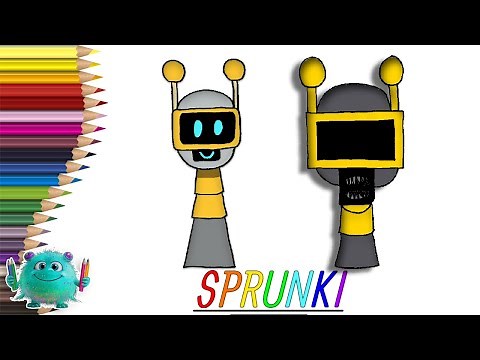Drawing Sprunki Fun Bot Phases 1 and 3