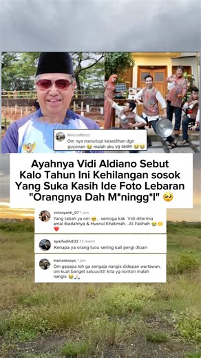 Vidi Aldiano's father said that this year he lost someone who loved to give ideas for Eid photos ...