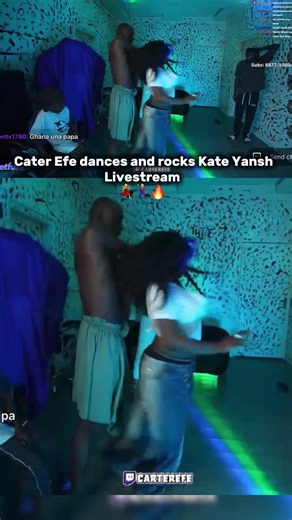Cater Efe dances and rocks Kate Yansh on Livestream 💃🕺🔥 #caterefe #kate #dance #twerk