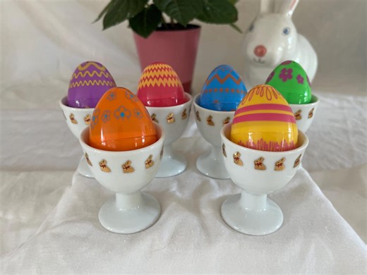 Vintage Easter Egg Cups - Set 6 - Etsy