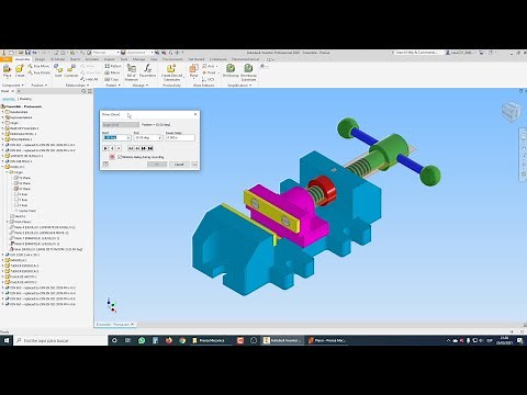 Ensamble y animación de Prensa Mecánica - Autodesk Inventor 2020