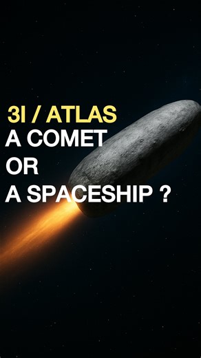 🚀 3I / ATLAS — A Comet or a Spaceship? 🛸 Discovered in April 2024, this mysterious interstellar visitor, 3I/ATLAS, is racing through our Solar System at an astonishing 26.7 km/s (≈ 96,000 km/h) — but what makes it truly fascinating is its unusual shape and behavior. Scientists say it doesn’t quite act like a regular comet — its rotation, composition, and acceleration patterns are raising eyebrows. 🤯 Could it be a natural object… or something artificial? 👀 🧠 Recent studies hint at unknown fo