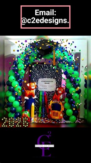 Graduation Decor at Your Door! #graduation #eventdecor #partydecor #balloondecor #balloonarch
