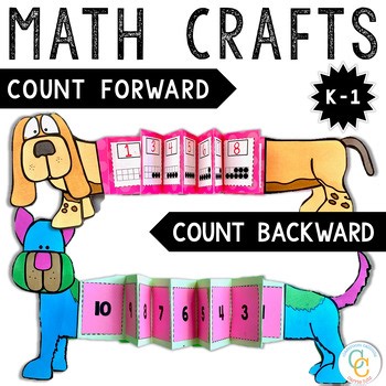 Math Crafts for Counting Forwards and Backwards within 20 Hands on Learning
