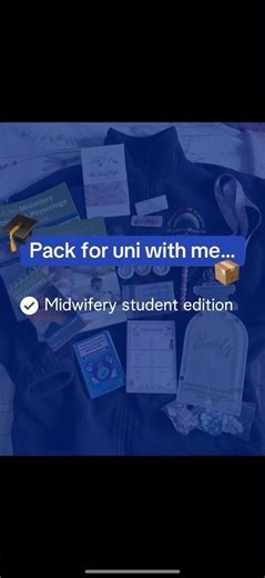 Pack with me for uni - Midwifery student edition