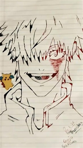 gojo saturo drawing anime #shots #edit #goho #drawanime
