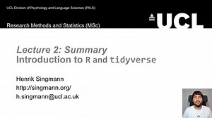 MSc Statistics, Lecture 2: Summary