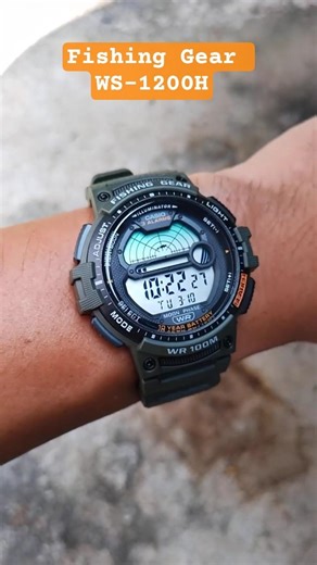 Fish radar watch, Casio Fishing Gear WS-1200H #wotd #casio #fishing