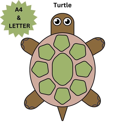 Build a Craft, Turtle Kids Printable Craft, Instant Download, Cut and Glue Kids Craft Activity, Print and Cut and Assemble, Colouring Sheet. - Etsy