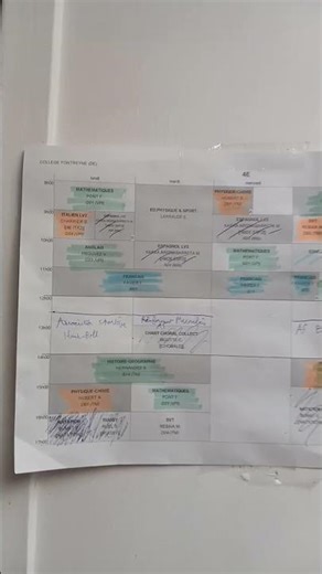 Mon emploi du temps géchar comme un cul