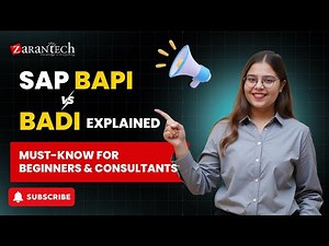 SAP BAPI vs BADI Explained | Must-Know for Beginners & Consultants | ZaranTech