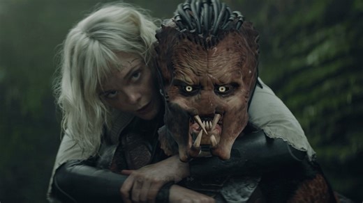 This full, unfinished deleted scene from Predator: Badlands, where Dek and Thia are traversing the water-filled trench, aka Squirt Canyon, while trying to survive Genna… and each other. | IGN