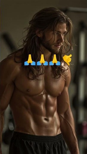 six pack Beautiful physique Handsome man workout at gym.