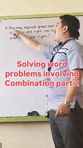 21 reactions | Solving word problems involving Combination part 2 #reels #fbreels #teacher #math #fyp #reelsinstagram #fb #fypシ゚viralシ #teachersofinstagram #fypシ゚ | Moises Carlos | Facebook