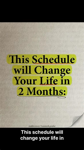How to Change Your Life in 2 Months: The Ultimate Schedule ⏳ #LifeHacks #SelfImprovement #Productive