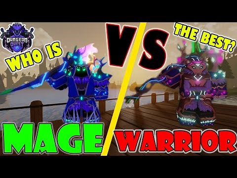 MAGE VS WARRIOR! Which is the BEST?! Dungeon Quest | ROBLOX