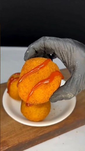 Crispy Cheese Balls | The Perfect Cheesy Snack! 🤤 #asmr #shorts #streetfood #potatosnacks