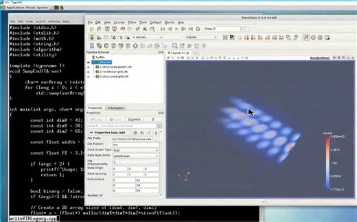 Paraview导入csv/vtk格式数据 | Pull-your-own-data-into-ParaView