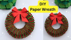 Paper Christmas Wreath / How To Make Christmas Wreath / Christmas Decorations ideas Paper Wreath for Christmas Decorations Ideas | How to Make Paper Christmas Wreath Christmas Wreath/Paper Christmas Wreath/How to make Christmas Wreath/Christmas Decoration Ideas Paper Wreath for Christmas | DIY Christmas Decorations Ideas #ChristmasWreath #ChristmasDecor #ChristmasCrafts #Homedecor Christmas wreath, paper Christmas wreath, DIY Christmas wreath, how to make a Christmas wreath, wreath, Christmas de