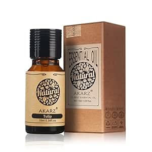 AKARZ Tulip Essential Oil Natural Organic Pure Tulip Oil for Skin Body Hair Care, Candle,Soap,Making, DIY,Massage Aroma 0.34 Fl Oz (10ml)
