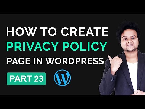 How To Create Privacy Policy For Website In One Click | WordPress Tutorial For Beginners Part 23
