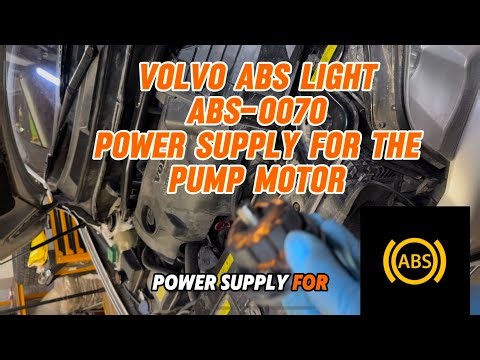 Volvo XC90,V60,V70 ABS light dashboard, ABS-0070 power supply for the pump motor.Faulty signal